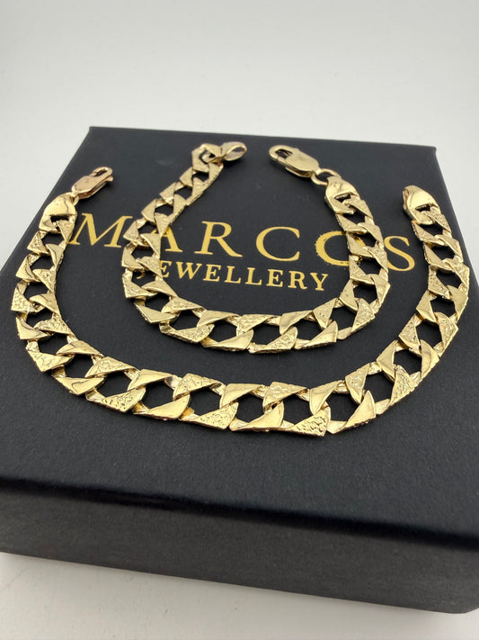 9ct Gold Chaps Bracelet 8mm 8.9g