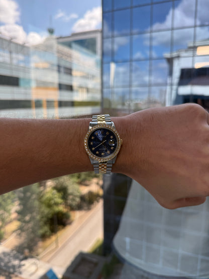 Rolex Datejust 36mm 16233 Year 1989 Jubilee Diamond Dot Dial
