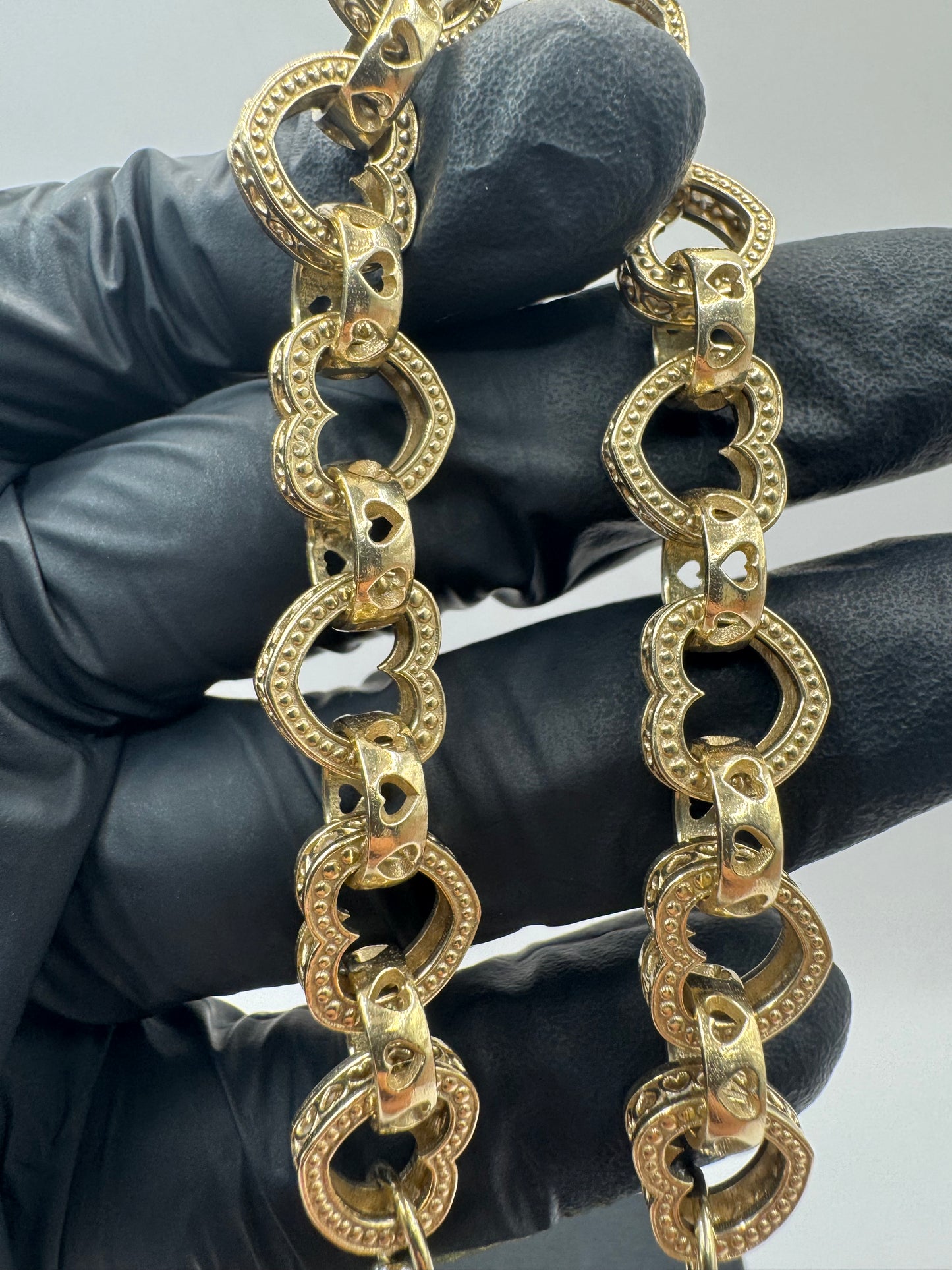 9ct Gold Heart Link Bracelet