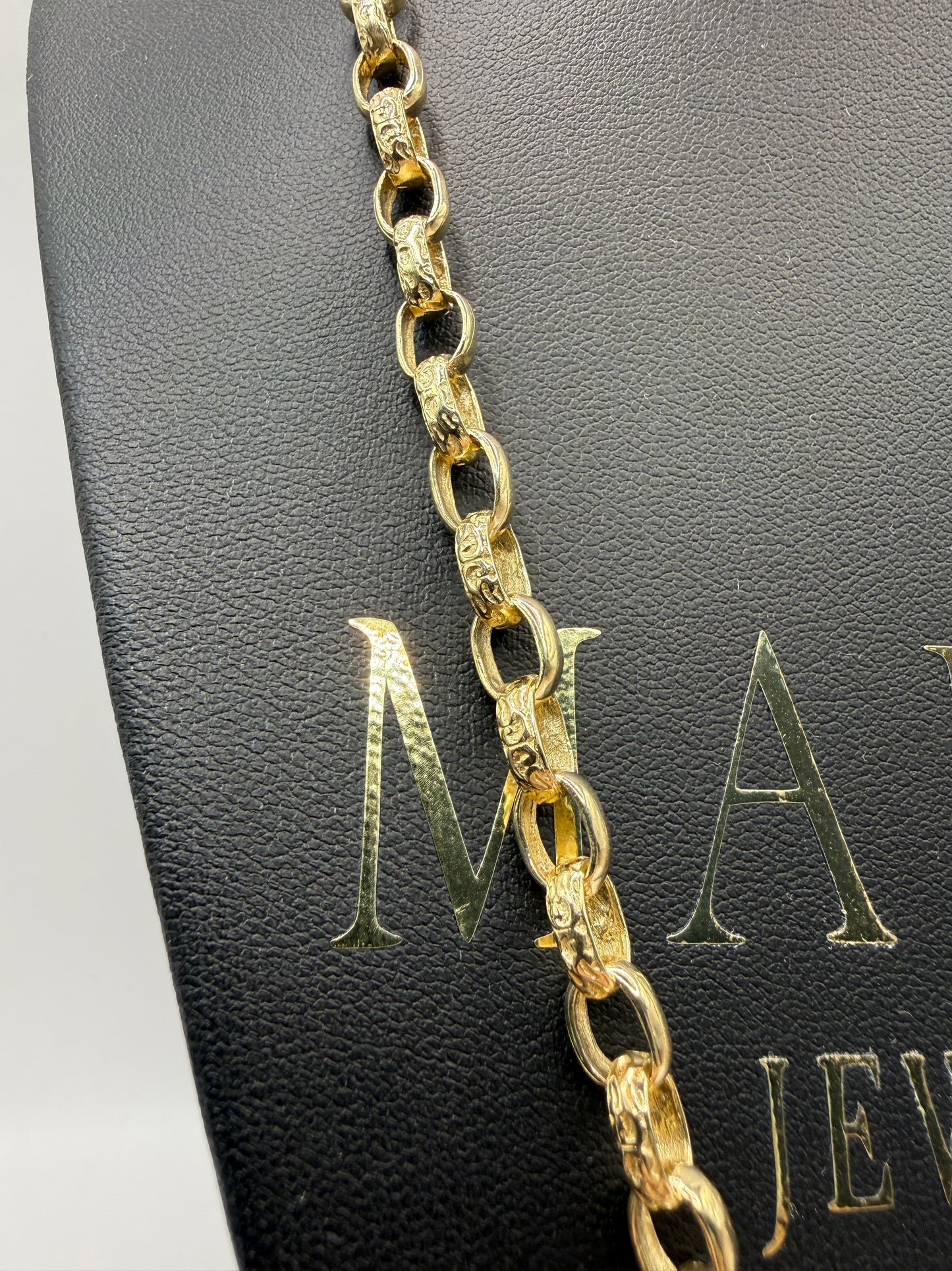 9ct Gold Oval Belcher Chain 22.25" 6mm 30.39g