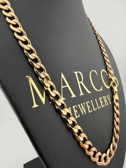 9ct Gold Curb Chain 20.65” 8mm 46.53g