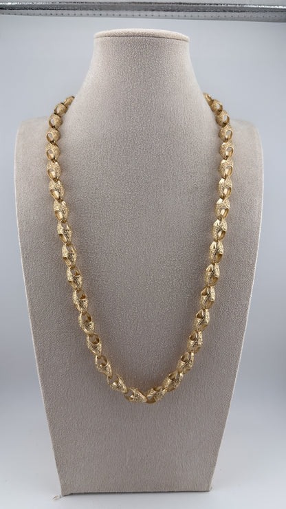 9ct Gold Acorn Chain 25.5" 11mm 87.85g