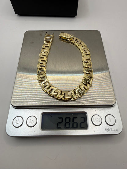 9ct Gold Mariner Link Bracelet 8.5" 10mm 28.61g