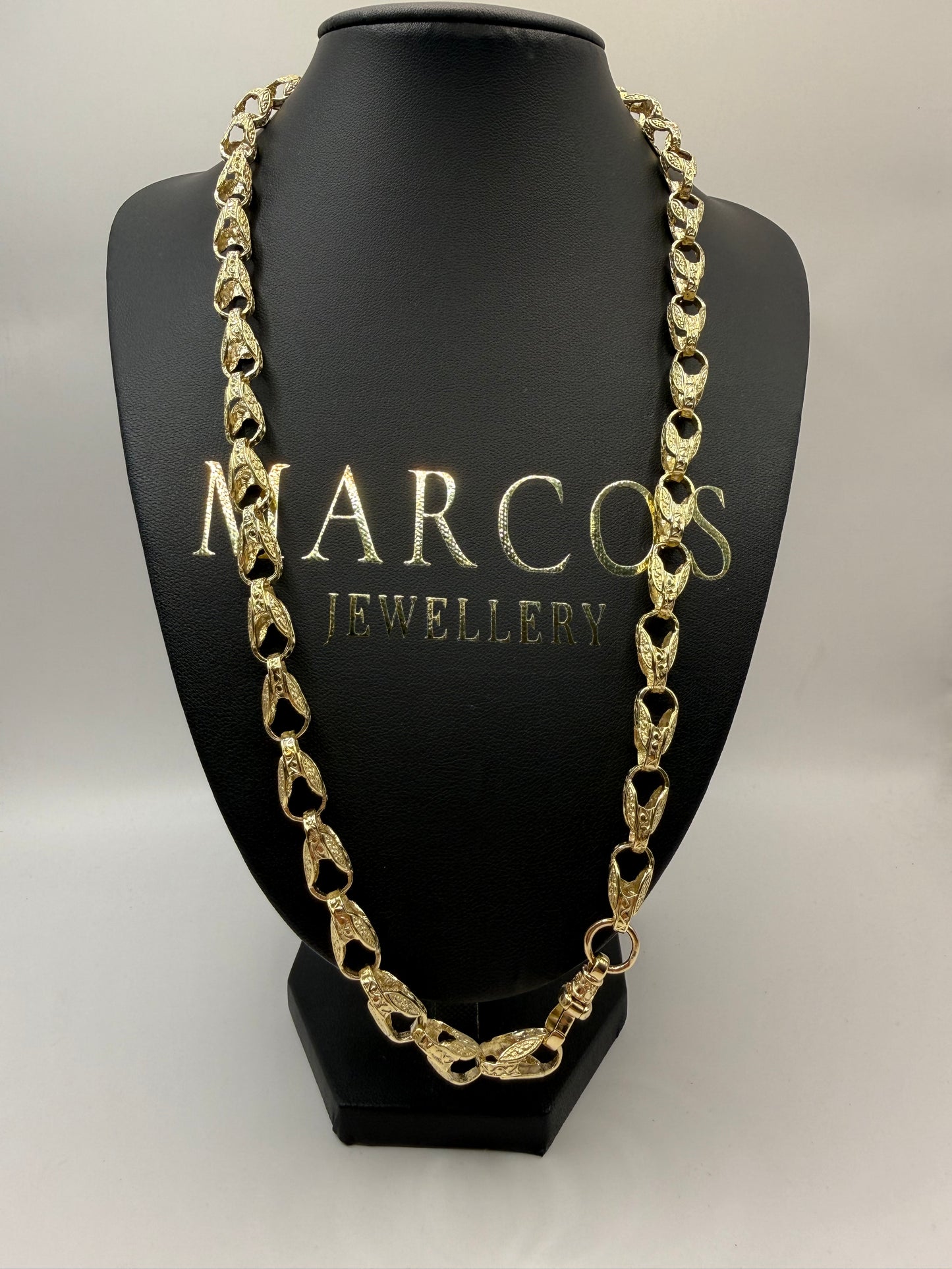 9ct Gold Tulip Chain 24" 8/9mm 56.71g