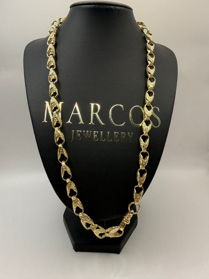 9ct Gold Tulip Chain 24" 8/9mm 56.71g