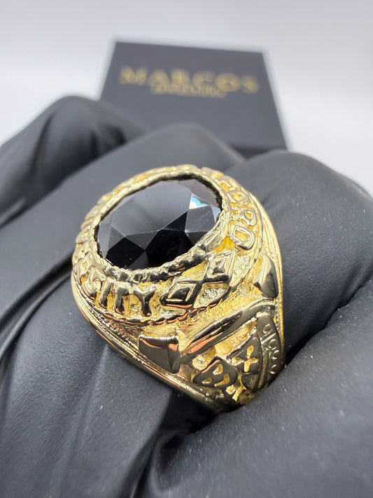 9ct Gold Red College Ring Size X 12.6g