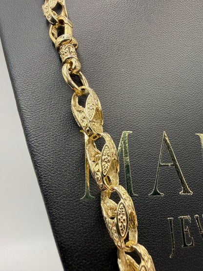 9ct Gold Tulip Chain 24" 8mm 58.1g