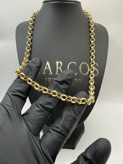 9ct Gold Belcher Chain 22.5" 7mm 38.2g