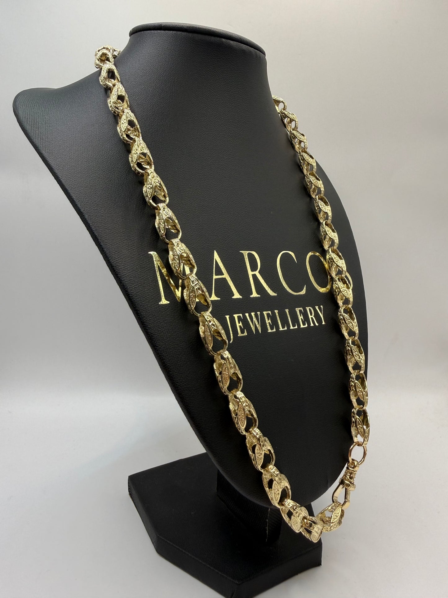 9ct Gold Tulip Chain 24" 8/9mm 56.71g