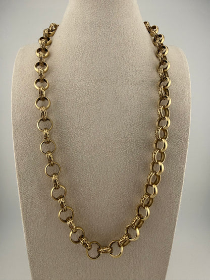 9ct Gold Belcher Chain 26.5" 14mm 81g