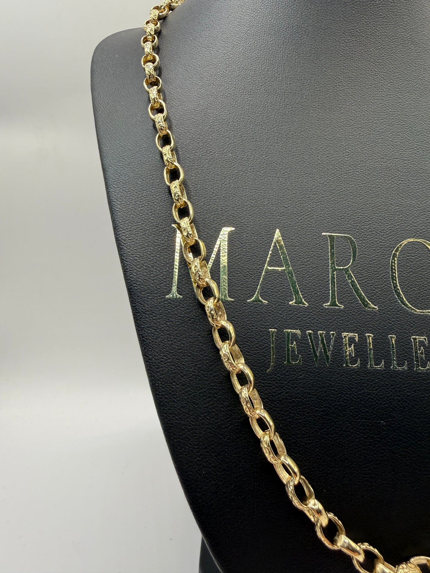 9ct Gold Belcher Chain 22.5" 6mm 30.6g