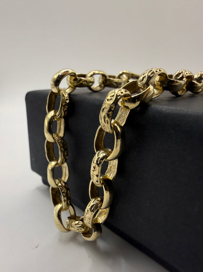 9ct Gold Belcher Chain 22.5" 6mm 30.6g