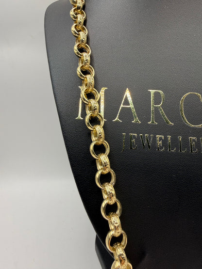 9ct Gold Belcher Chain 26.5" 11mm 82.4g