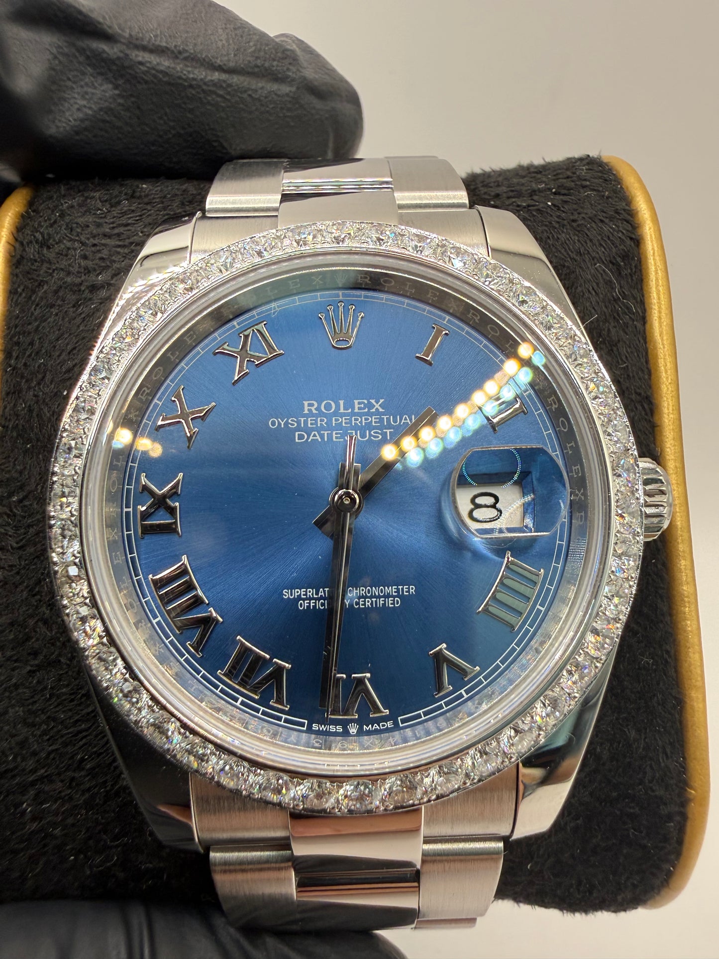 Rolex Datejust 41mm 126300 2022 Azzurro Blue Roman Numeral Dial