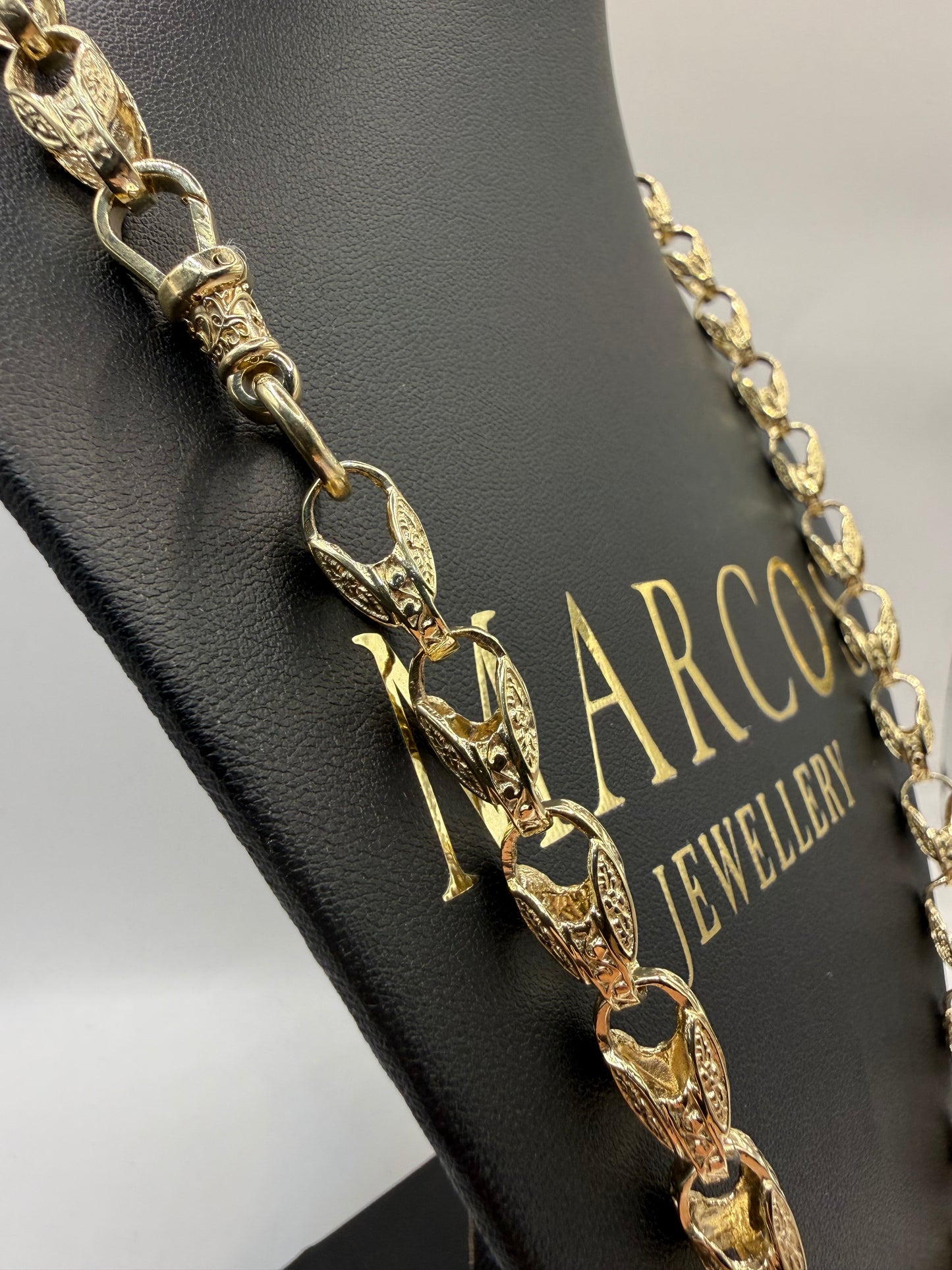 9ct Gold Tulip Chain 24" 8mm 58.1g