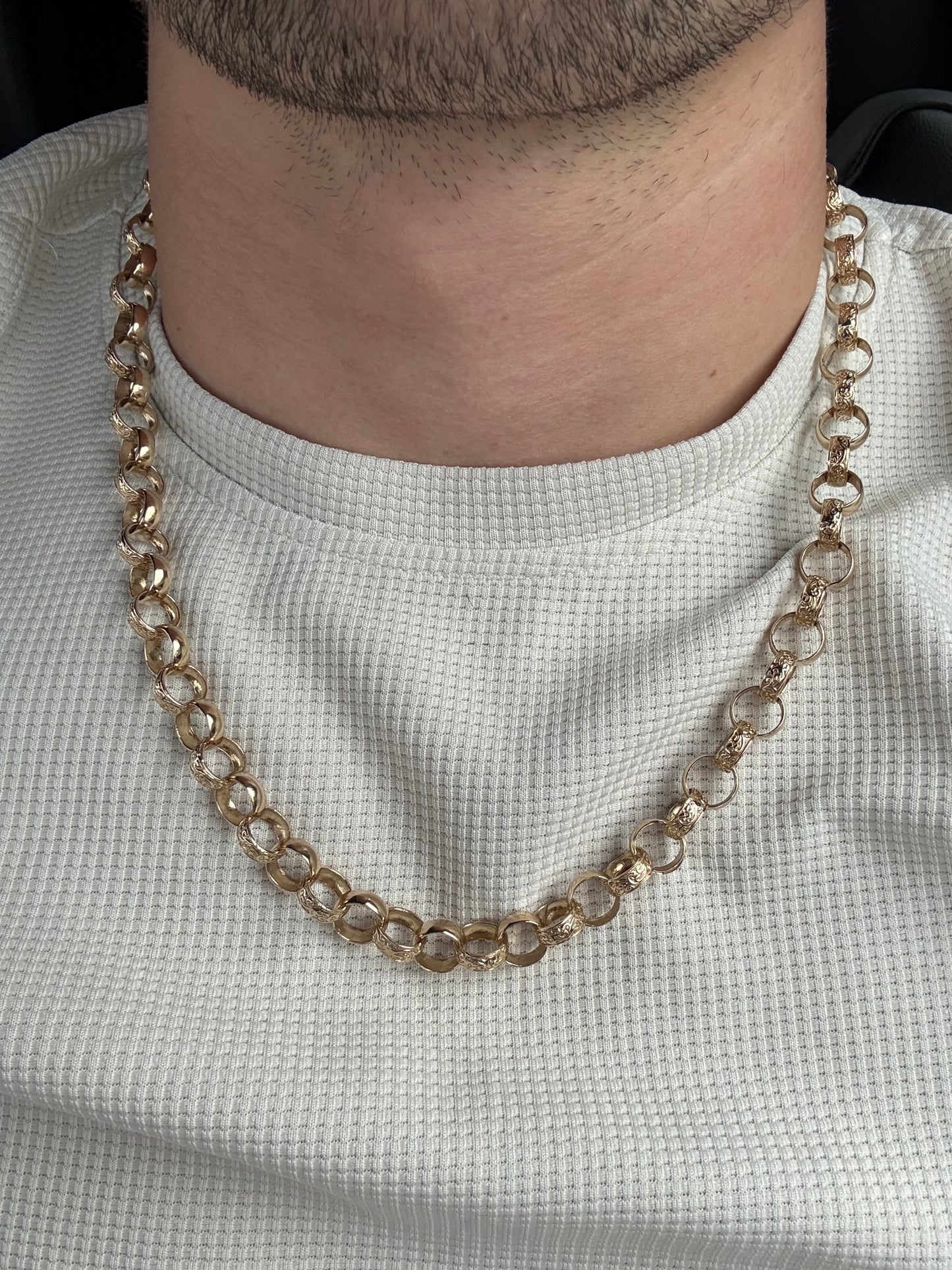 9ct Gold Belcher Chain 24.4" 10mm 53.3g