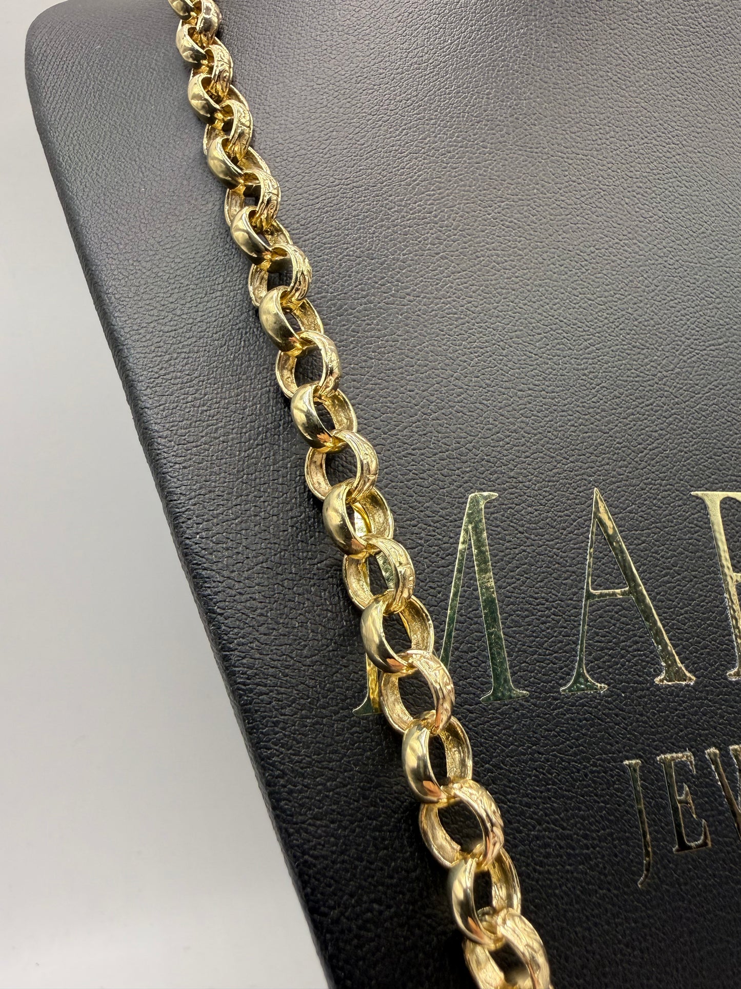 9ct Gold Belcher Chain 24.5" 7.5mm 42.2g