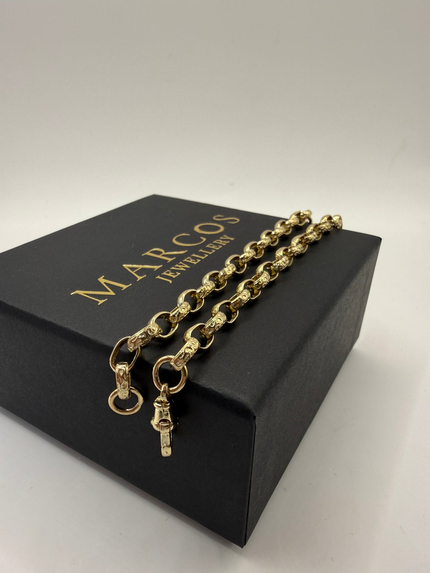 9ct Gold Baby Belcher Bracelet 5.4” 6mm 7.1g