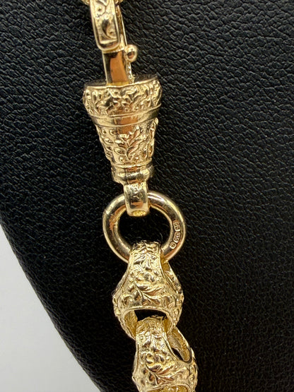 9ct Gold Acorn Chain 24.25" 8mm 62.82g