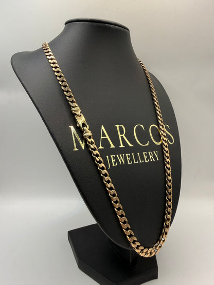 9ct Gold Curb Chain 24” 6mm 50.2g