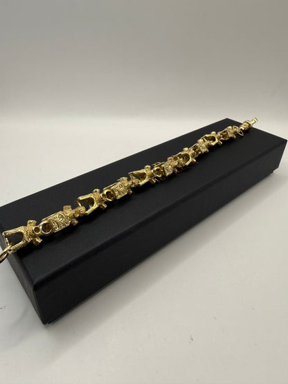9ct Gold Lego Bracelet 9" 12mm 44.47g