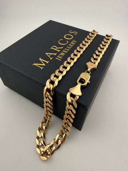 9ct Gold Curb Chain 20" 8.5mm 51.1g