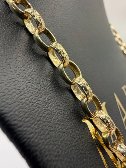 9ct Gold Belcher Chain 22.5" 6mm 30.6g