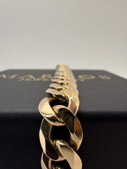 9ct Gold Curb Bracelet 8.1" 12mm 41.2g