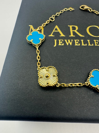 9ct Gold Designer Inspired Bracelet 7/8" 6.74g