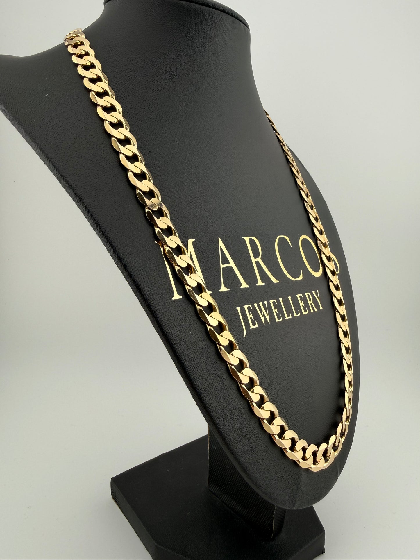 9ct Gold Curb Chain 22" 9/10mm 50.74g