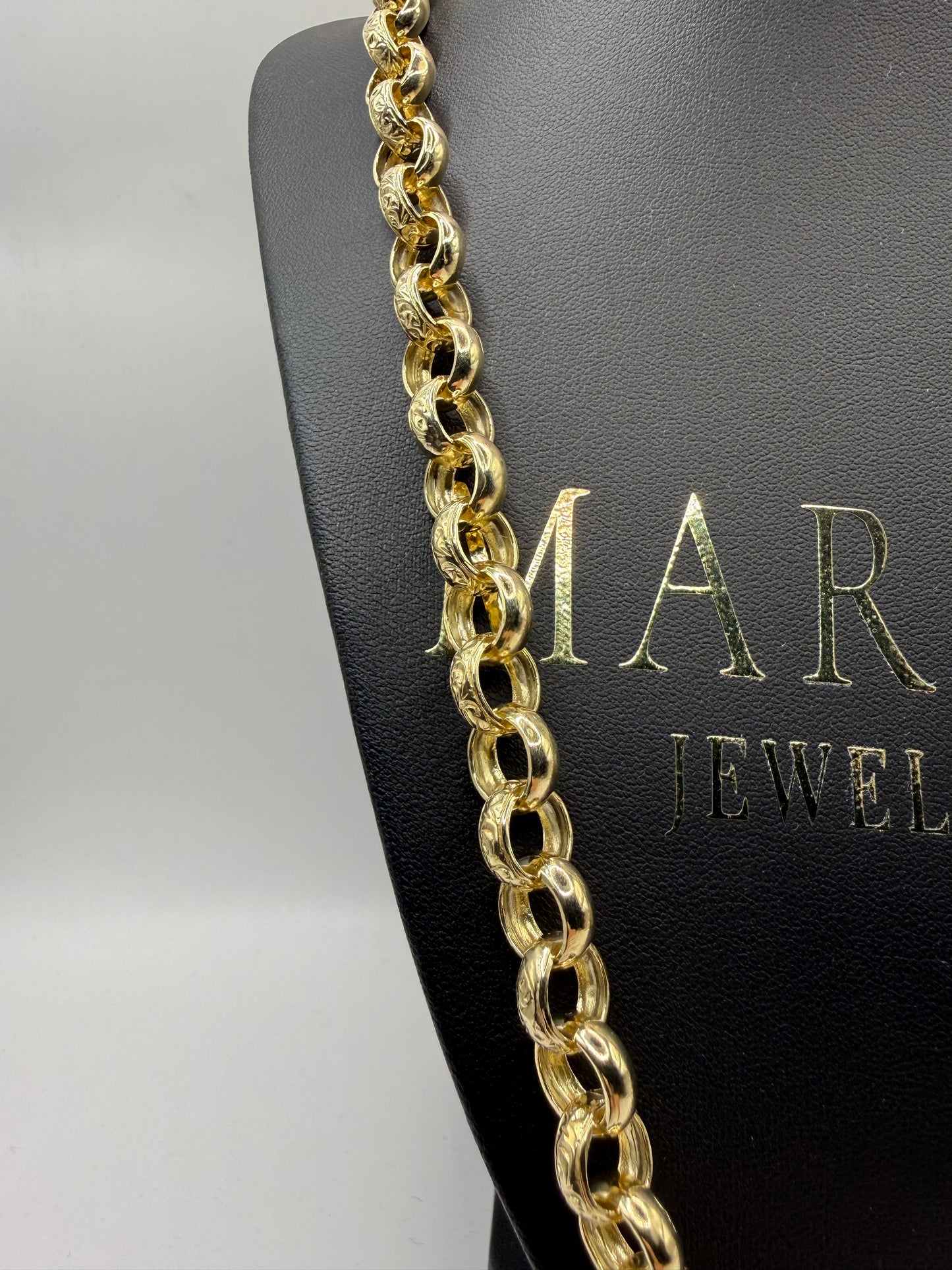 9ct Gold Belcher Chain 25" 11mm 78.4g