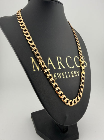 9ct Gold Curb Chain 20.65” 8mm 46.53g
