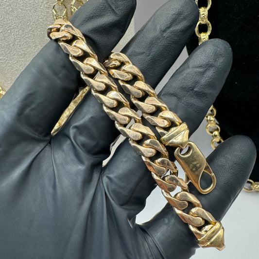 9ct Solid Gold Curb Bracelet
