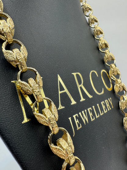 9ct Gold Tulip Chain 27.1" 11mm 94.14g