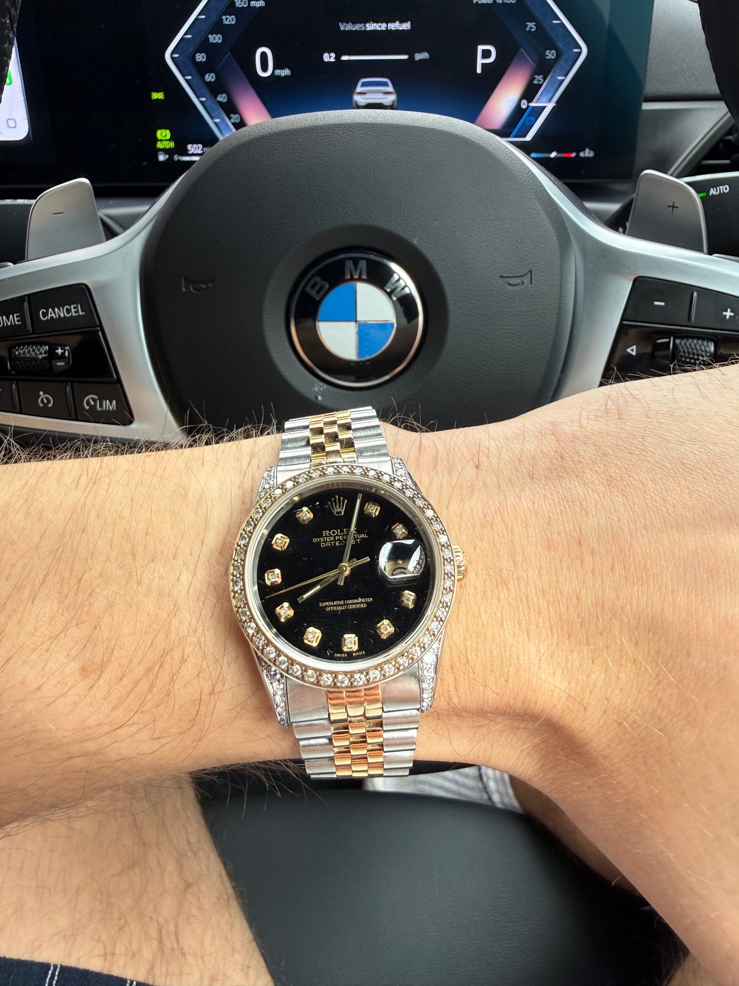 Rolex Datejust 36mm 16233 1995 Custom Diamond Set Bezel & Sleeves