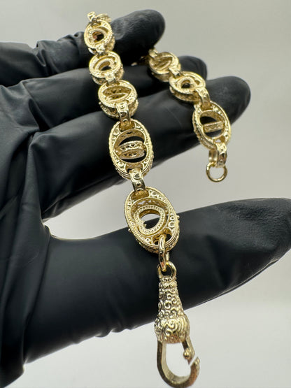 9ct Gold Spinning Heart Bracelet