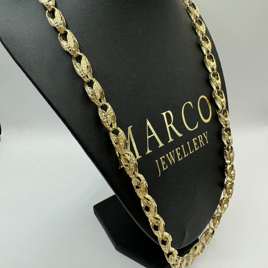 9ct Solid Gold Tulip Chain (thin style)