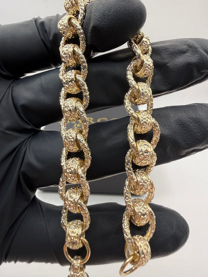 9ct Gold Roller Ball Bracelet 9.25" 11mm 42.96g