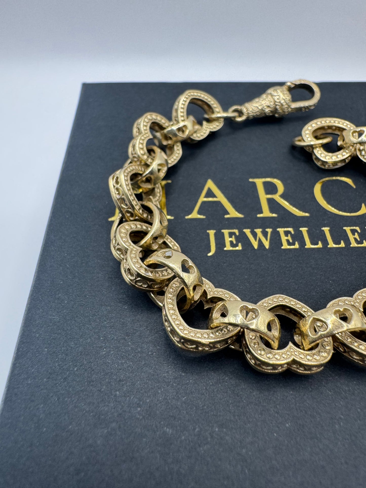 9ct Gold Heart Link Bracelet