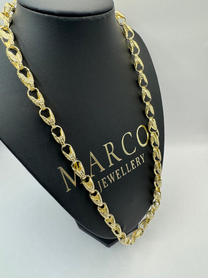 9ct Gold Tulip Chain 25” 8mm 56.31g
