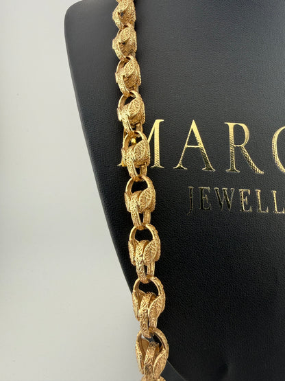 9ct Gold Tulip Chain 28.5" 11mm 120g