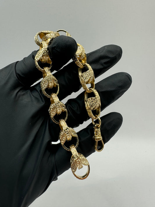 9ct Solid Gold Tulip Bracelet