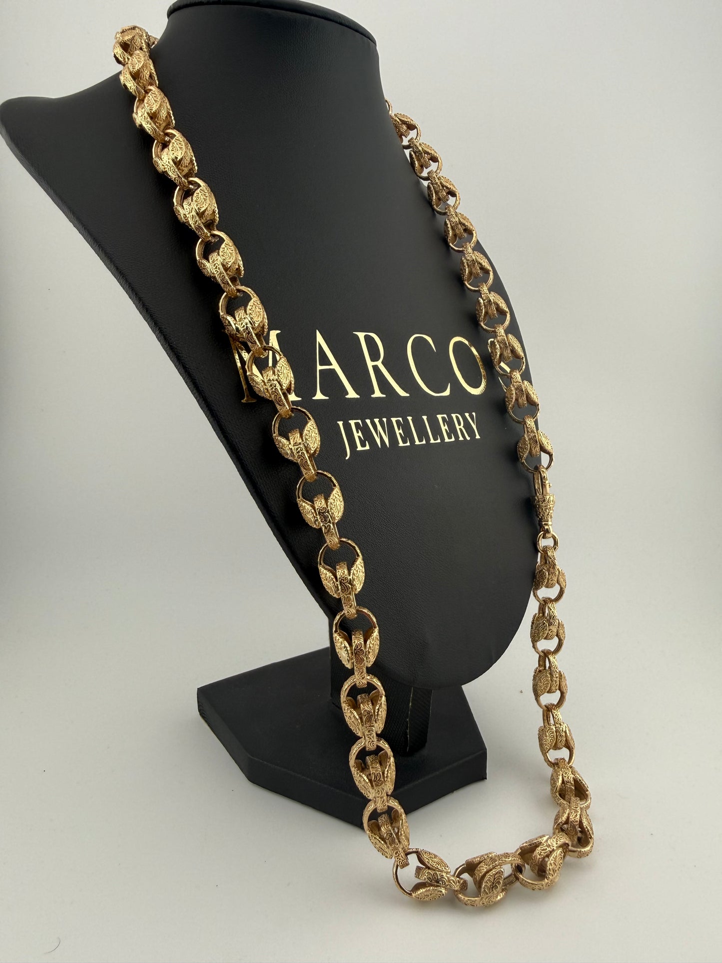 9ct Gold Tulip Chain 28.5" 11mm 120g