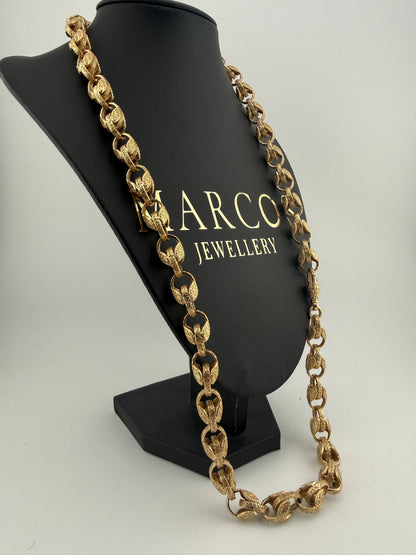 9ct Gold Tulip Chain 28.5" 11mm 120g