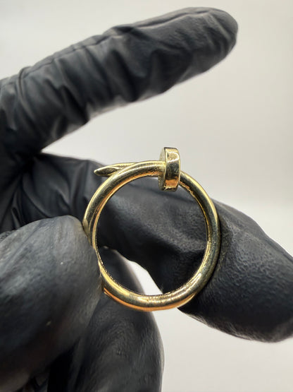 9ct Gold Baby Nail Ring Size K 4.4g