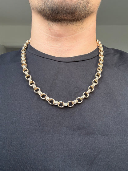 9ct Gold Belcher Chain 24.6" 10mm 73.75g