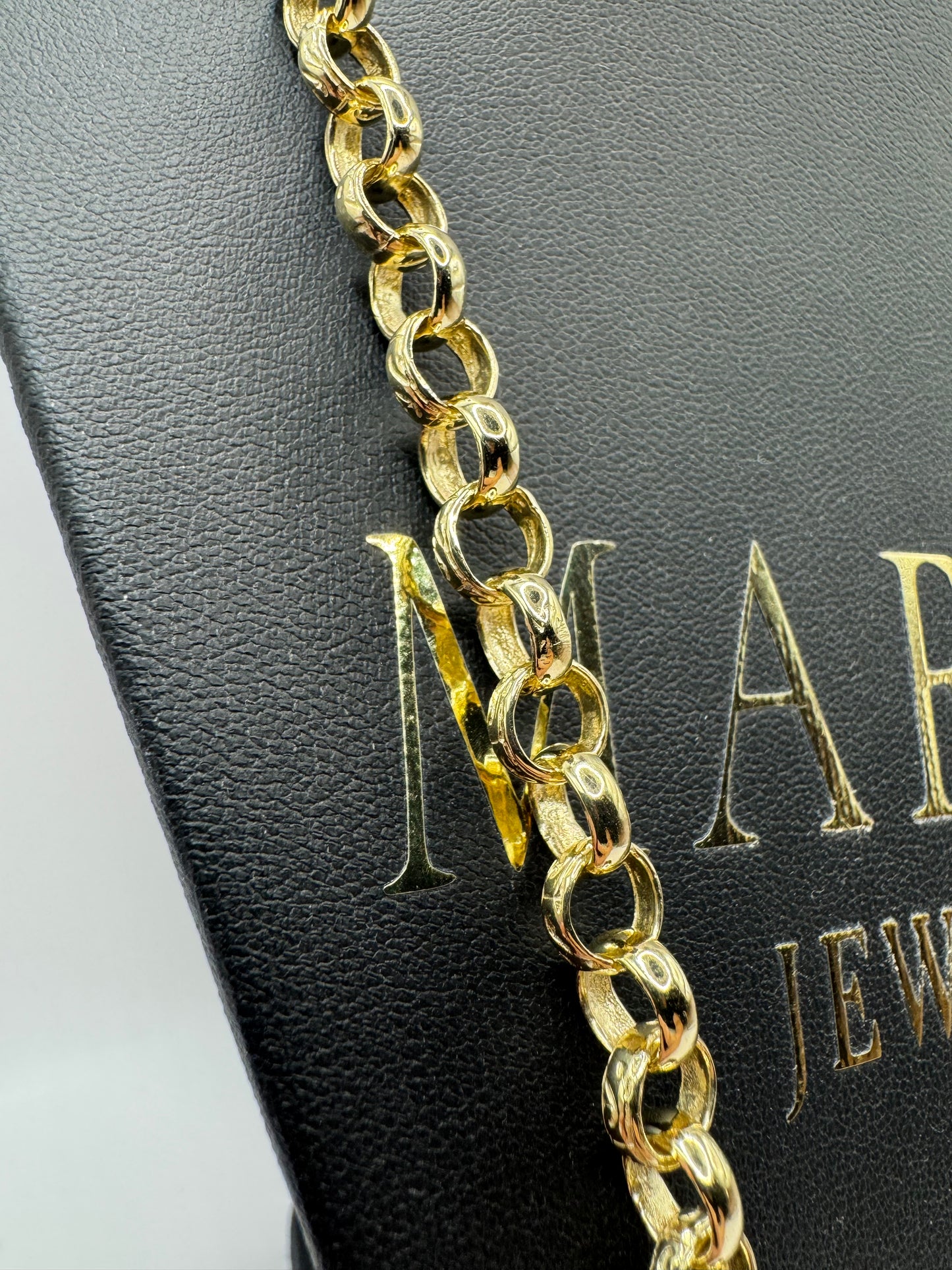 9ct Gold Belcher Chain 24.6" 8.5mm 42.9g