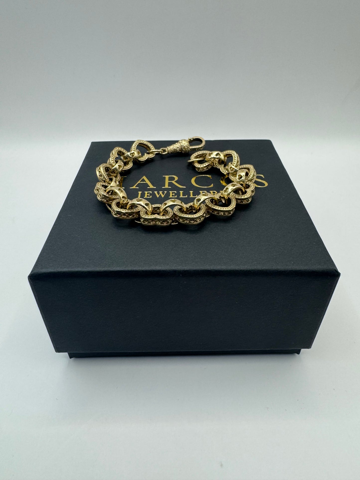 9ct Gold Heart Link Bracelet