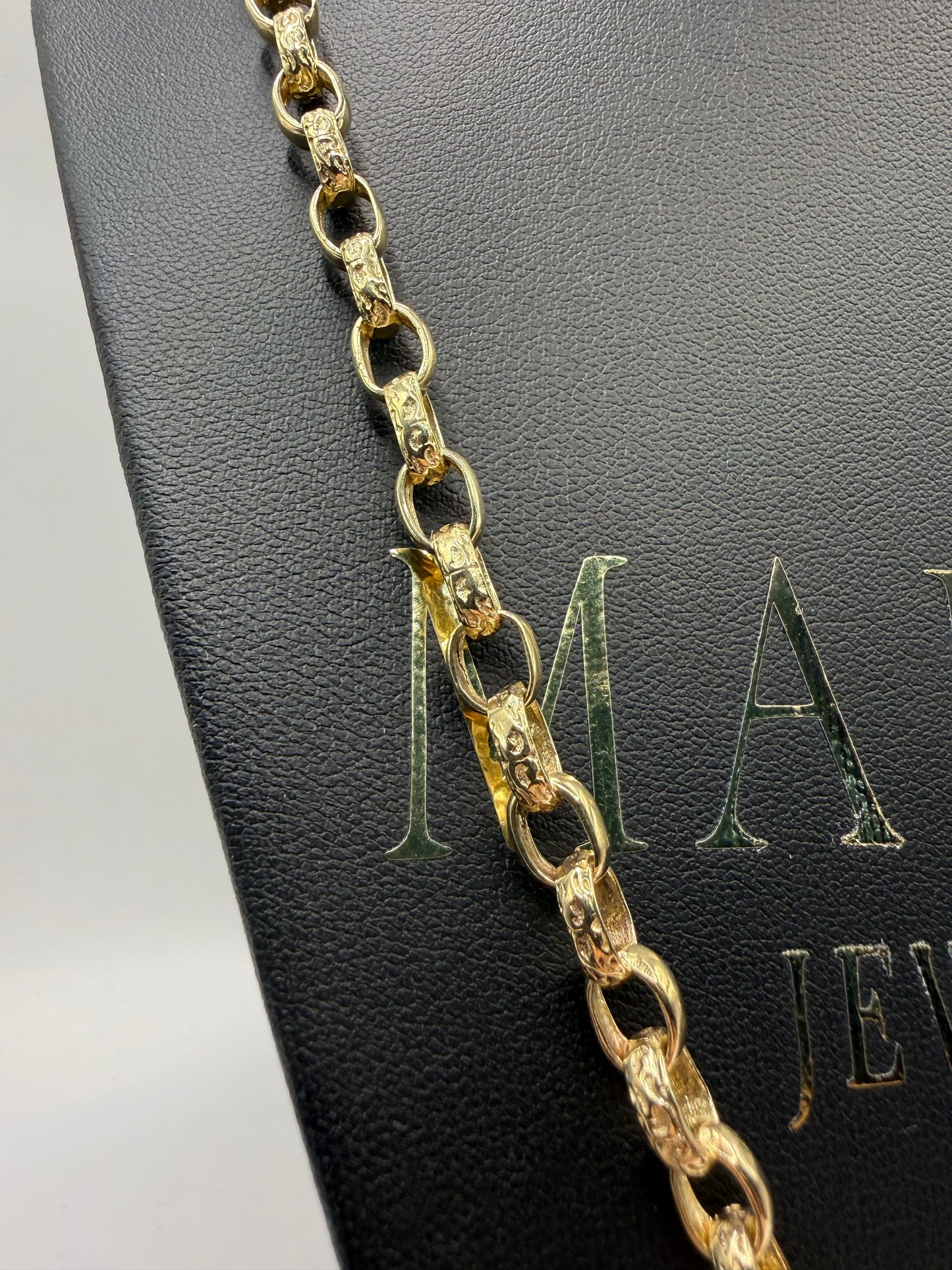 9ct Gold Belcher Chain 22.5" 6mm 30.6g