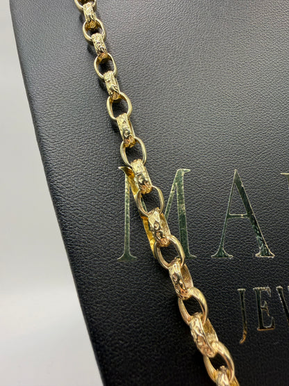 9ct Gold Belcher Chain 22.5" 6mm 30.6g